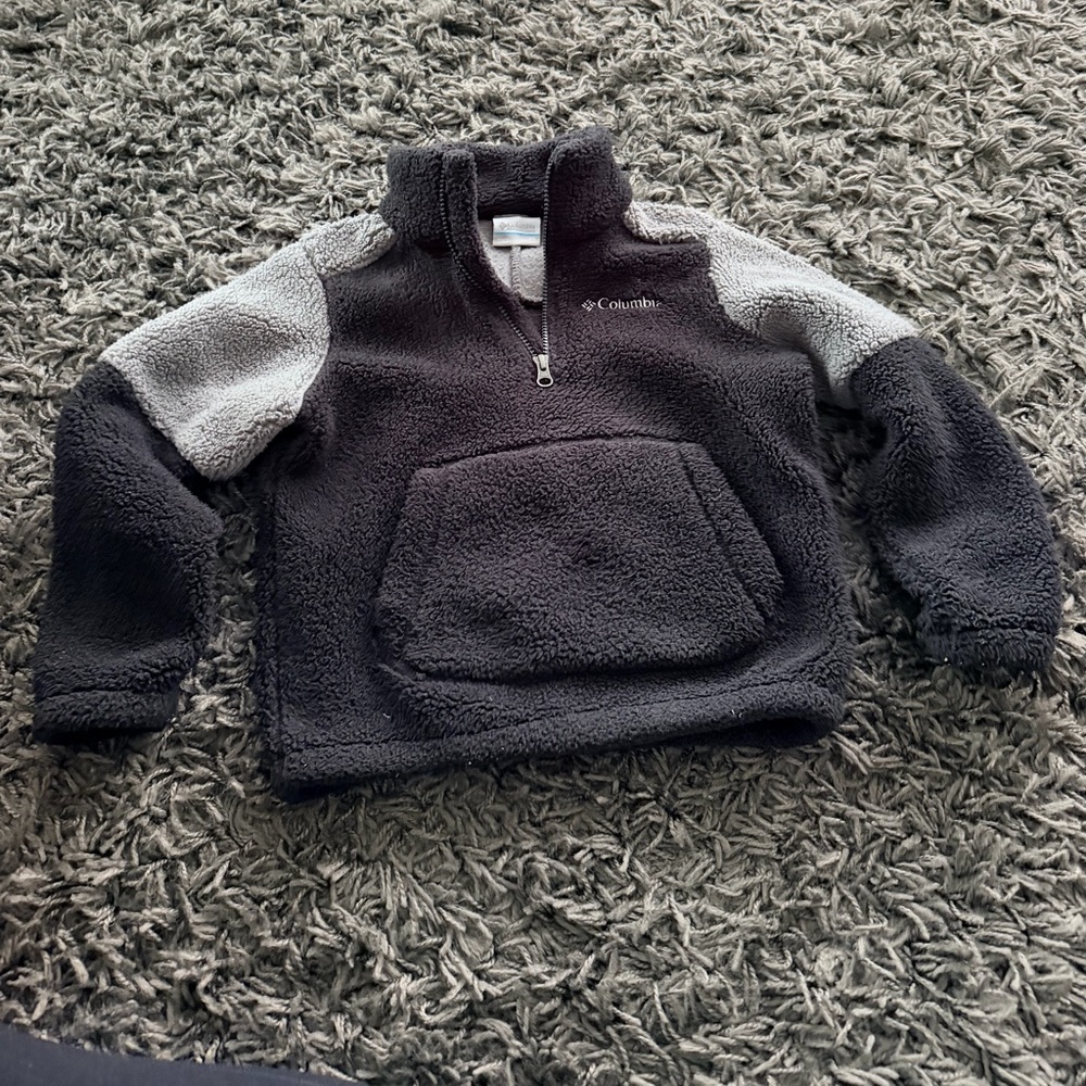Columbia Kids' Charcoal and Light Gray Fleece Hoodie
